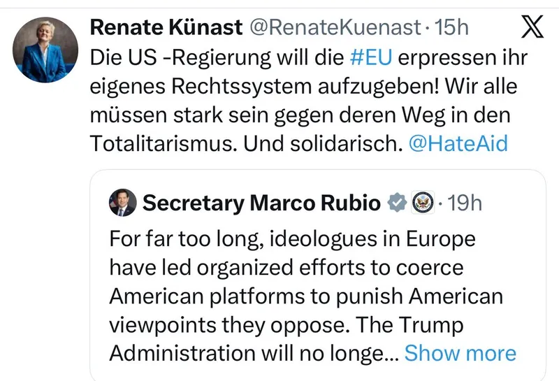 Herr Künast verliert die Nerven (und verbietet sicherheitshalber Kommentare) ☺️