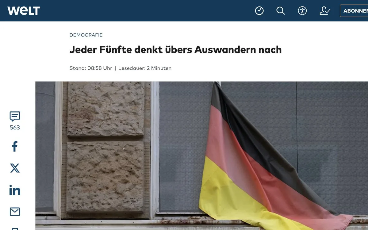 Übersetzungsservice: 4 von 5 Bewohnern Deutschlands haben ihre Lage noch nicht begriffen.