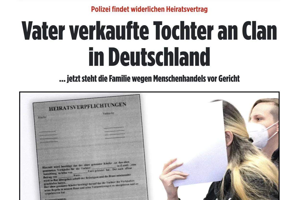Brautverkauf: Beim Bericht über diese "Kultur" vergisst BILD zu erwähnen, dass es sich um Zigeuner handelt. Warum bloss?