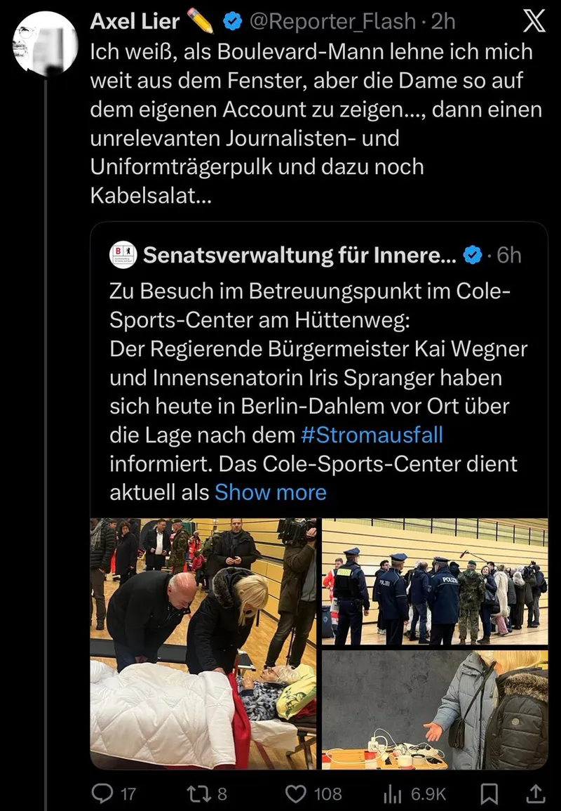 Berlins Regierender Abschaum ekelt sogar Regime-"Journalisten" an