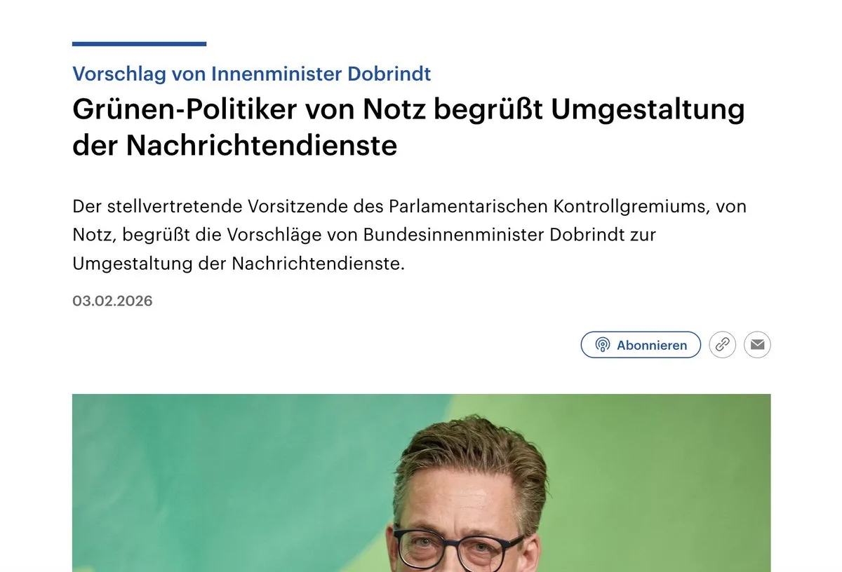 Grün-Faschist von Notz freut sich über Umbau des Verfassungsschutzes zu „echtem Geheimdienst“